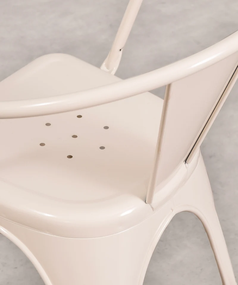 Silla de Comedor de Metal con Reposabrazos Tolik Arms