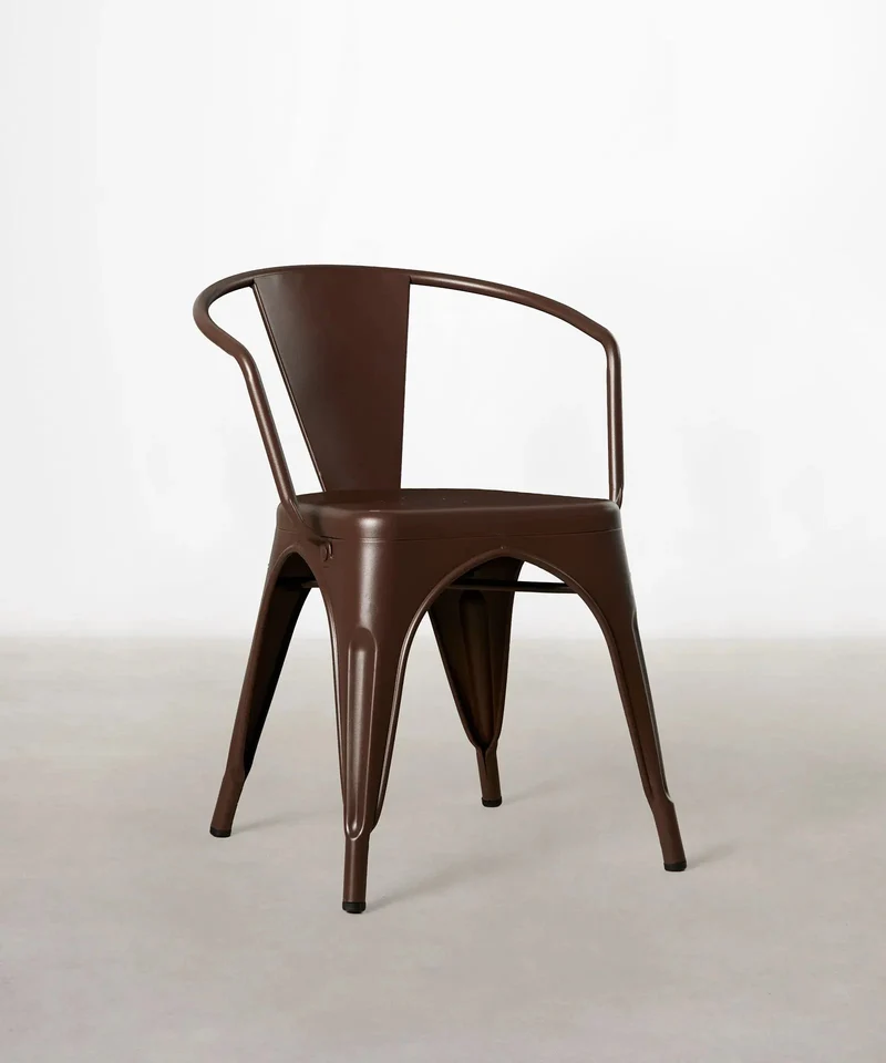 Silla de Comedor de Metal con Reposabrazos Tolik Arms