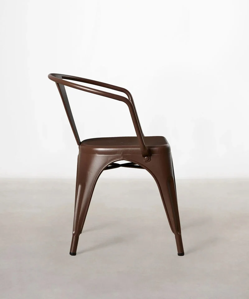 Silla de Comedor de Metal con Reposabrazos Tolik Arms