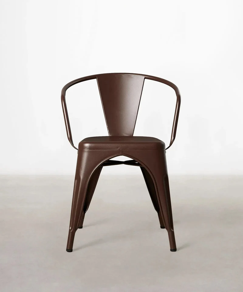 Silla de Comedor de Metal con Reposabrazos Tolik Arms