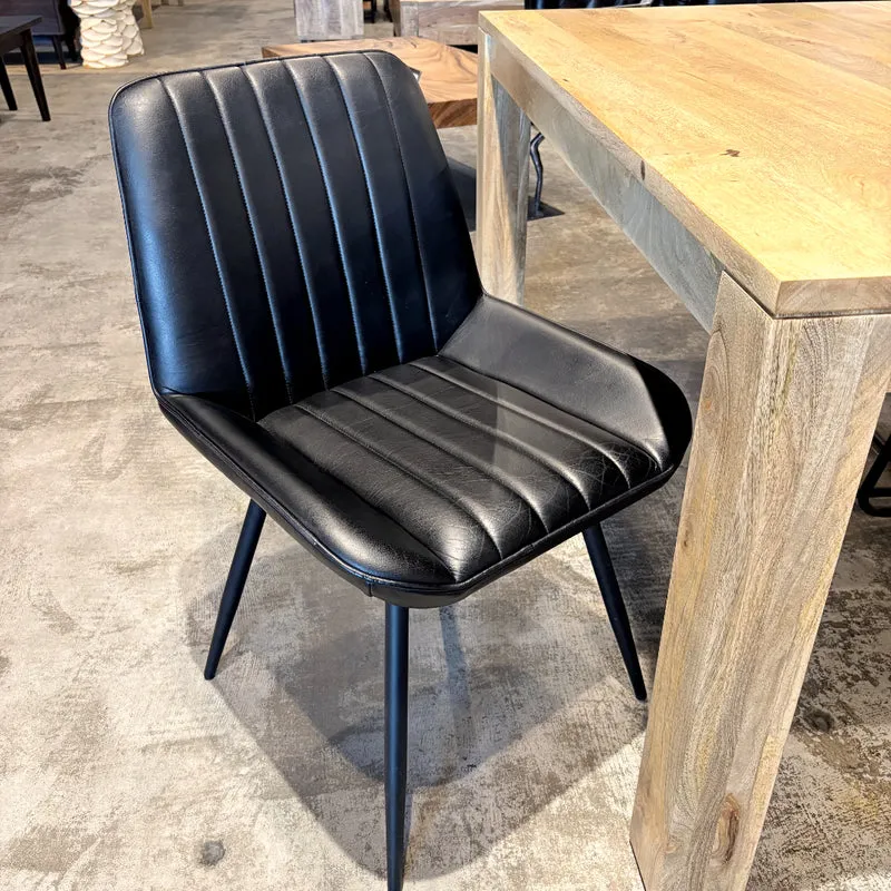 Chaise Luna – cuir noir
