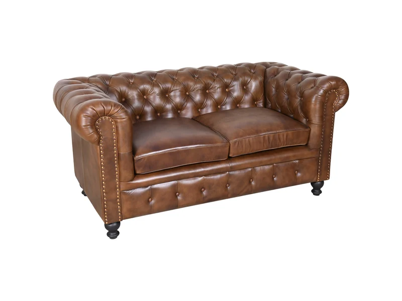 Canapé Cuir Chesterfield 2 places Cigare
