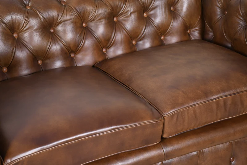Canapé Cuir Chesterfield 2 places Cigare