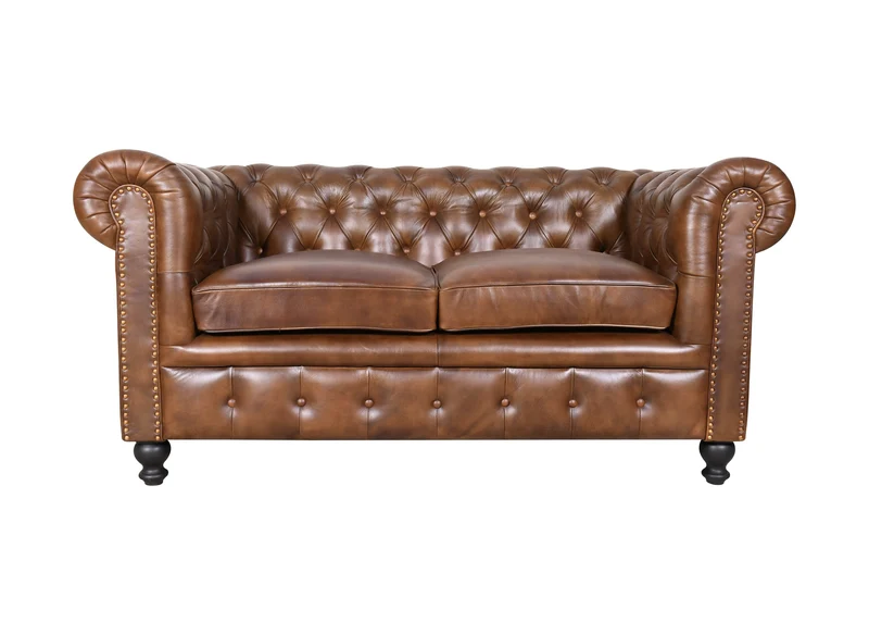 Canapé Cuir Chesterfield 2 places Cigare