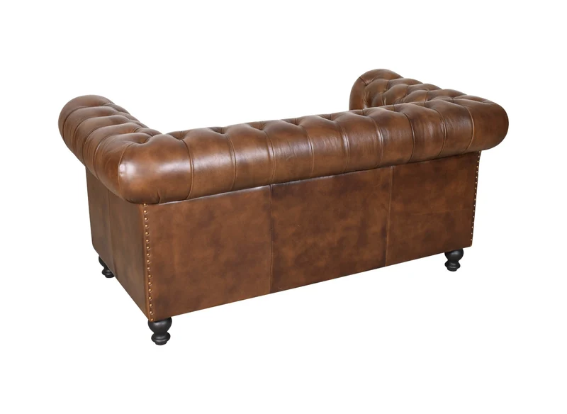 Canapé Cuir Chesterfield 2 places Cigare