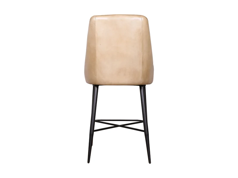 Chaise comptoir Nina cuir moka