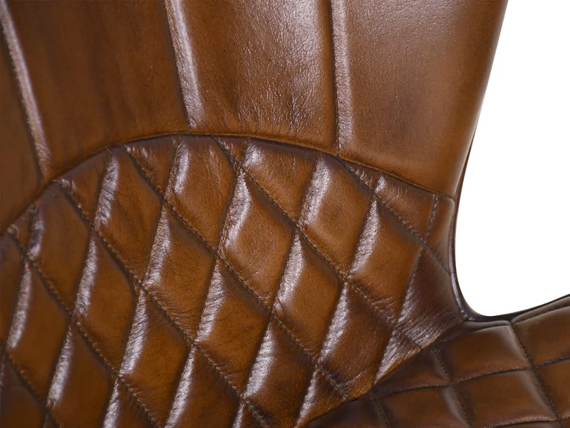 Chaise Gloria cuir marron