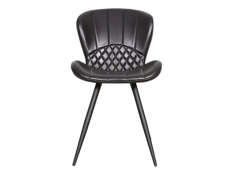 Chaise Gloria cuir noir