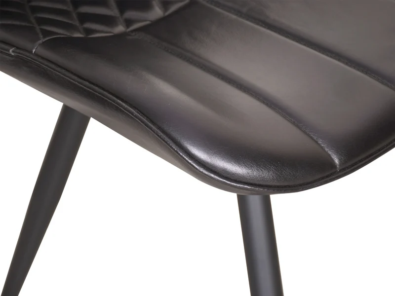 Chaise Gloria cuir noir