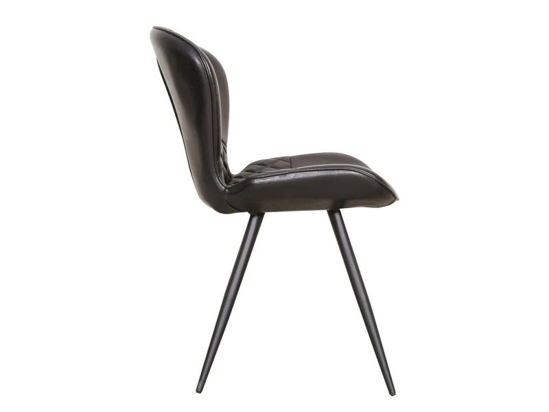 Chaise Gloria cuir noir