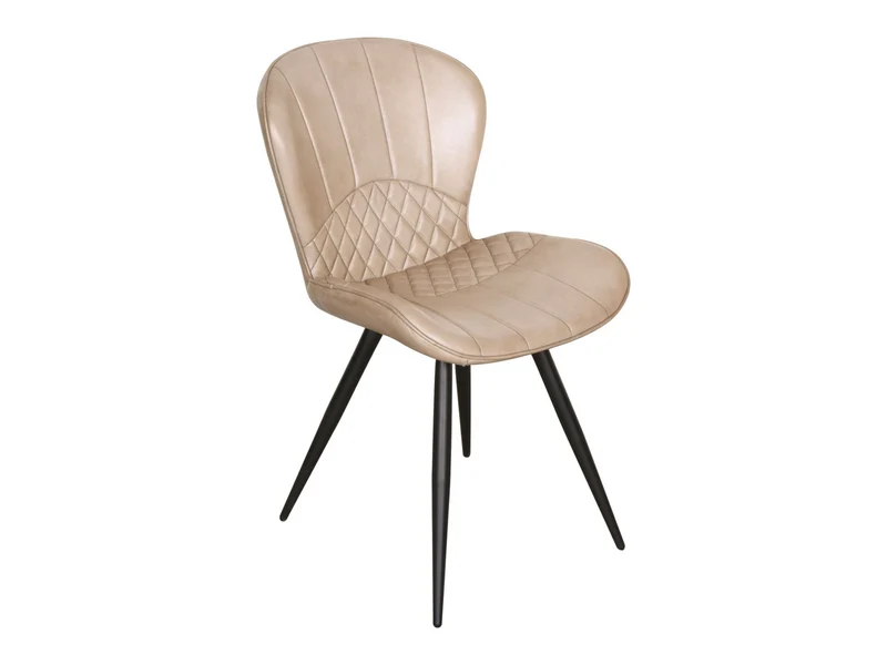 Chaise Gloria cuir moka
