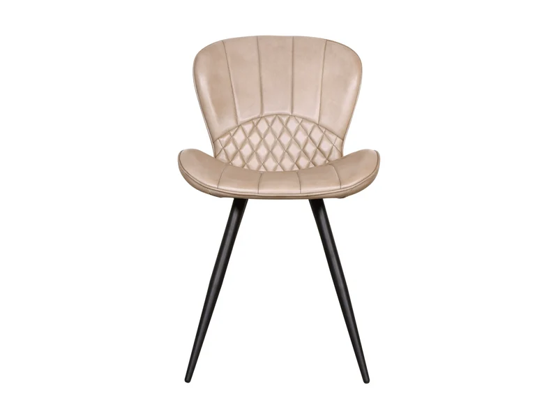 Chaise Gloria cuir moka
