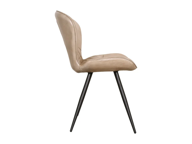 Chaise Gloria cuir moka