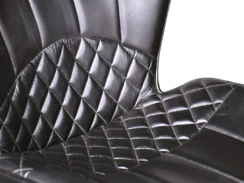 Chaise comptoir Gloria cuir noir