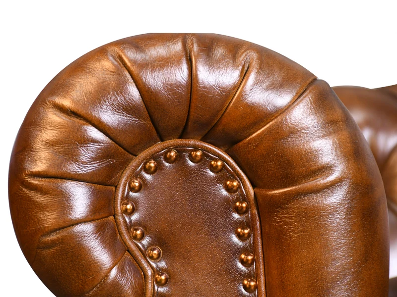 Canapé Cuir Chesterfield 3/4 places cigare