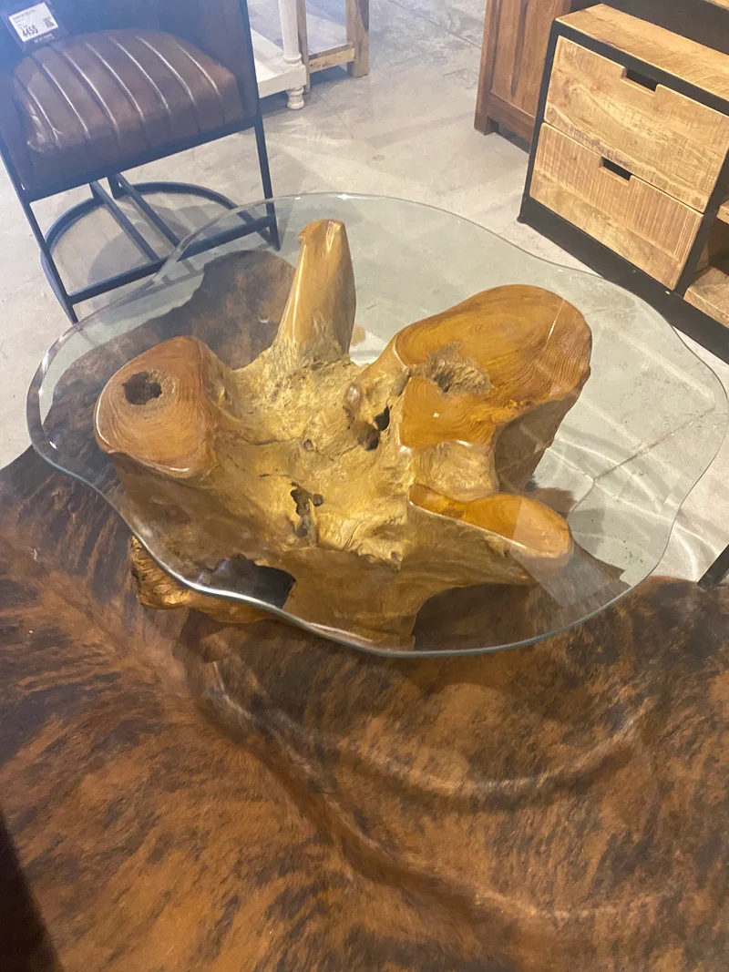 Table basse racine teck