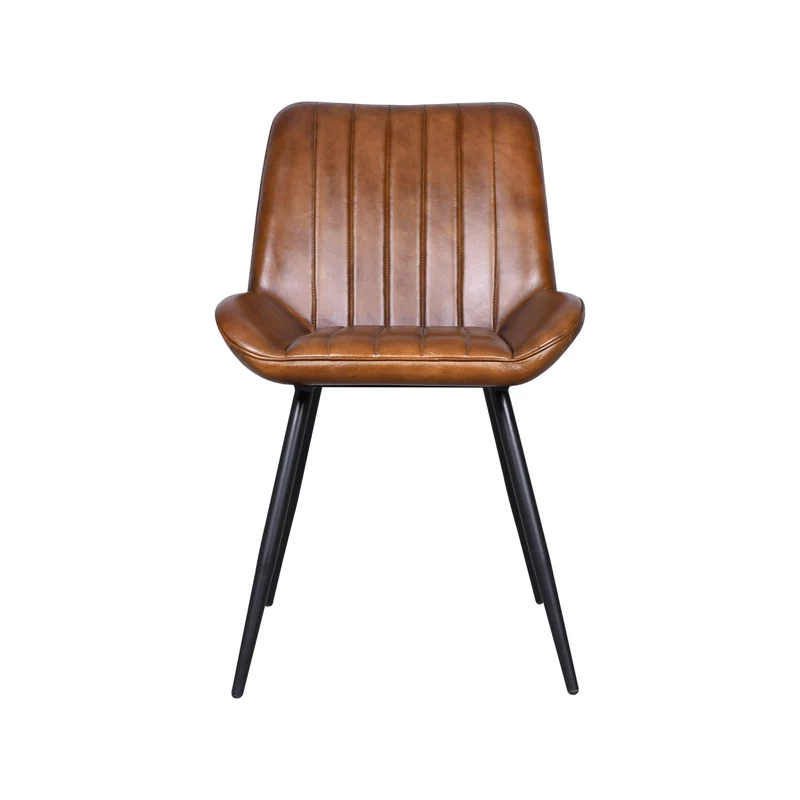Chaise Luna cuir marron