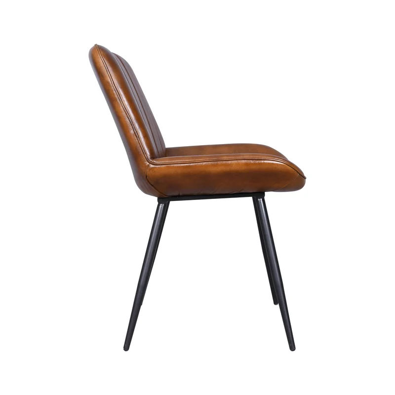 Chaise Luna cuir marron