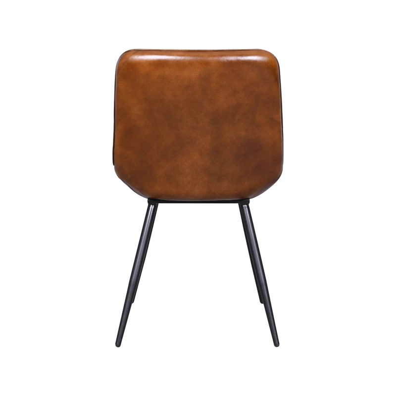 Chaise Luna cuir marron