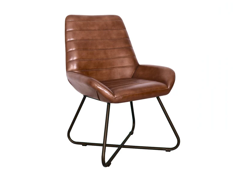 Chaise Merida cuir marron