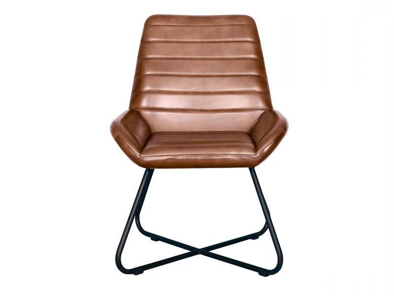 Chaise Merida cuir marron