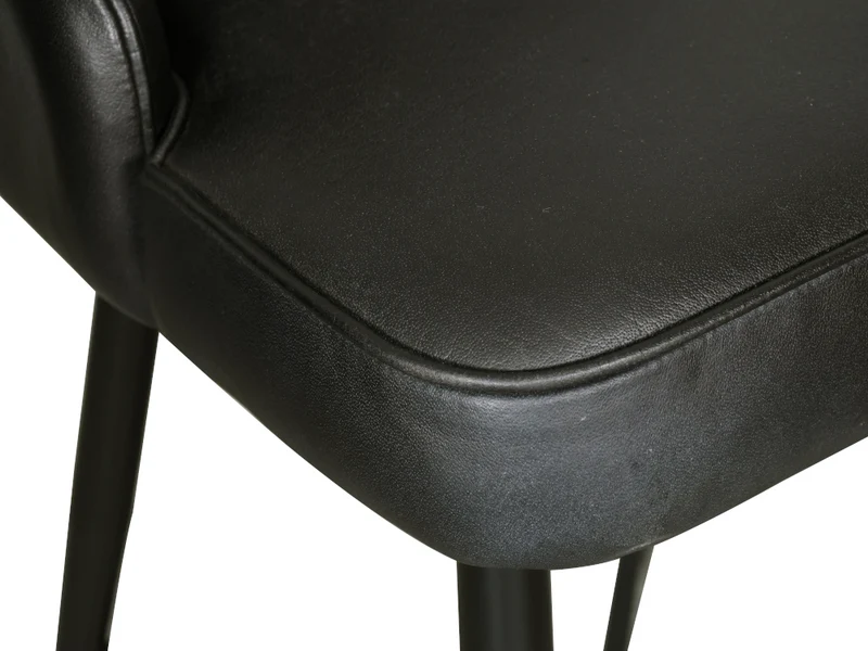 Chaise comptoir Nina cuir noir