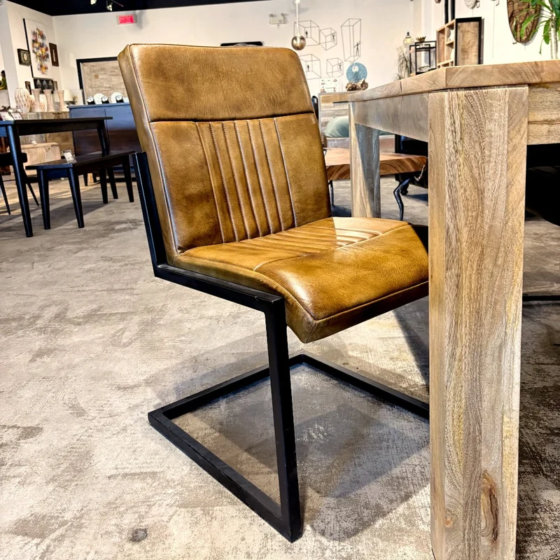 Chaise cuir cigare NEWTON