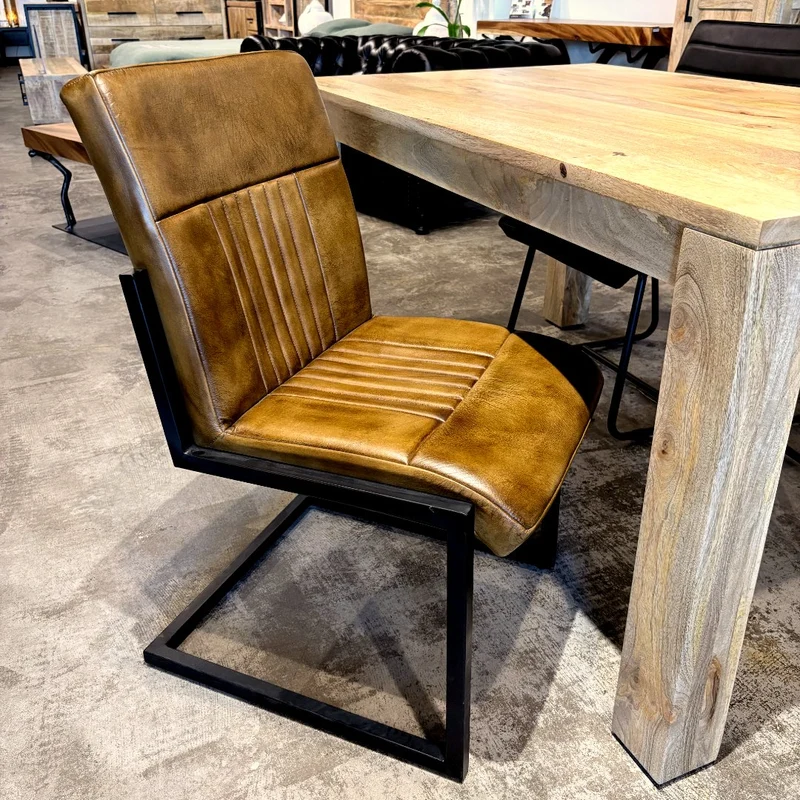 Chaise cuir cigare NEWTON