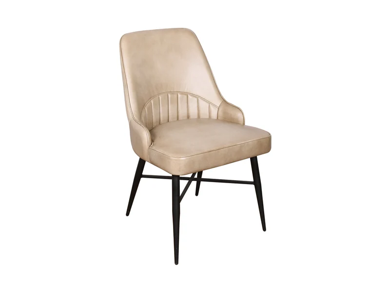 Chaise Nina cuir moka