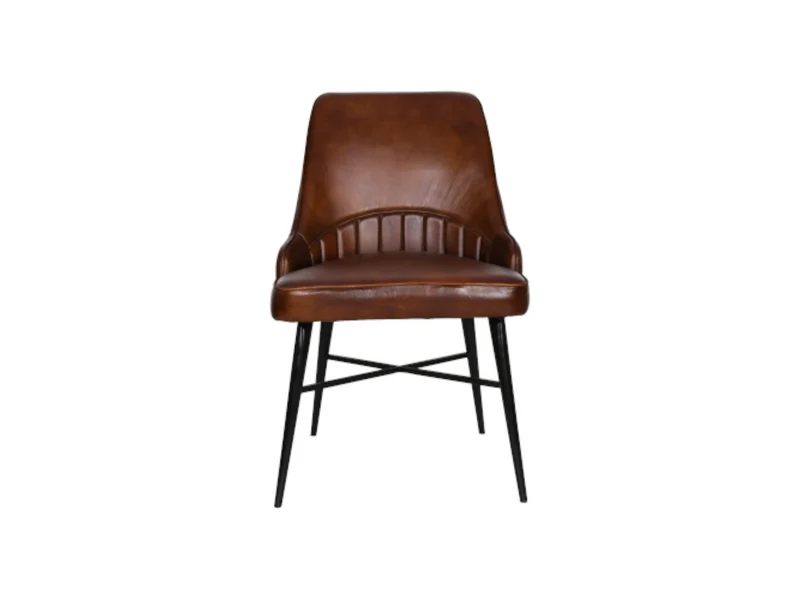 Chaise Nina cuir marron