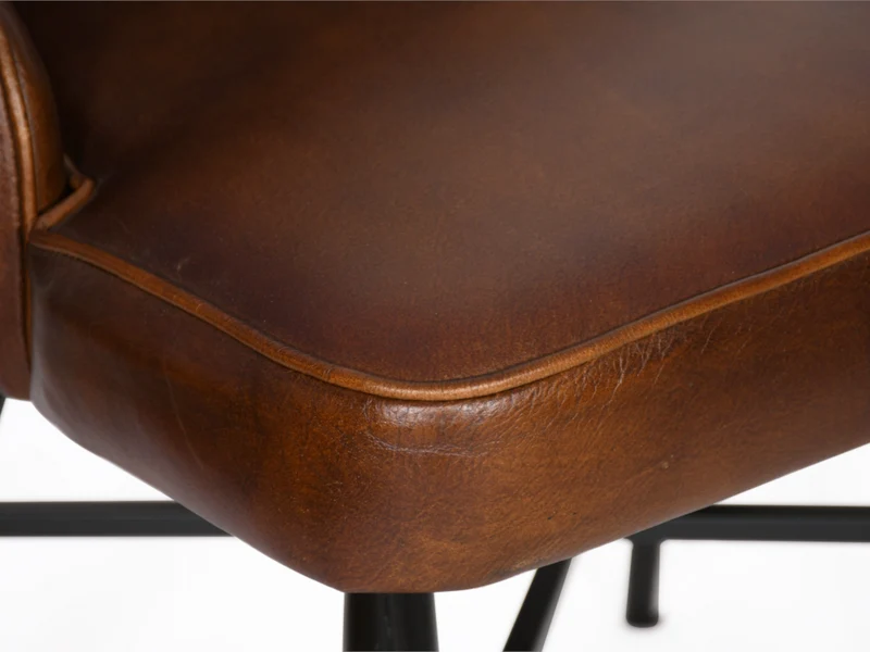 Chaise Nina cuir marron