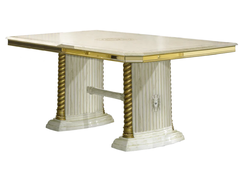 Salle à manger baroque beige doré complète - CROWN