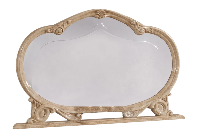 Salle à manger baroque beige marbré doré compacte - NOBILE