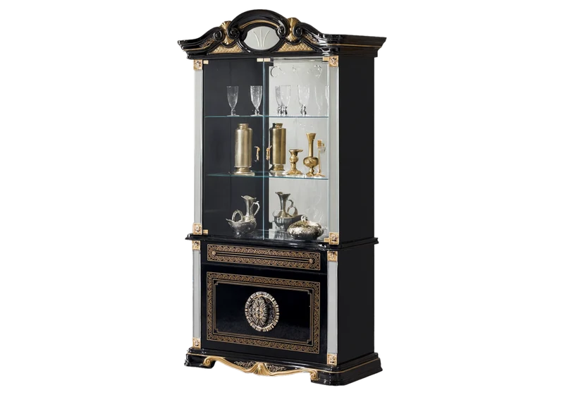 Ensemble meubles de salon baroque noir doré - NOBILE