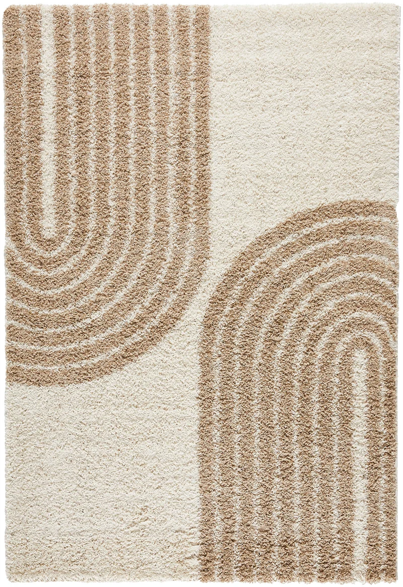 Tapis shaggy beige - Olympe