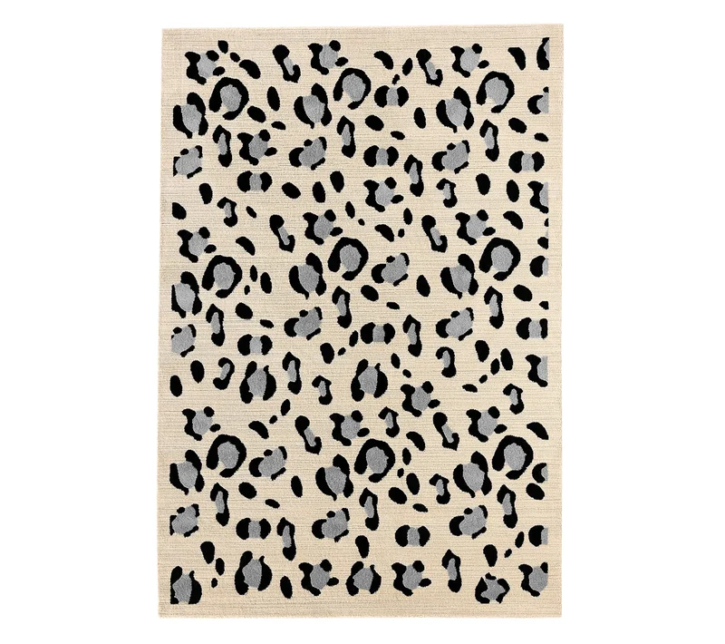 Tapis d'intérieur crème motifs léopard - Leovah