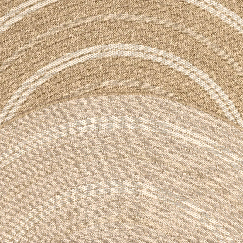 Tapis aspect jute nature motifs rectangles blanc rond - Nature