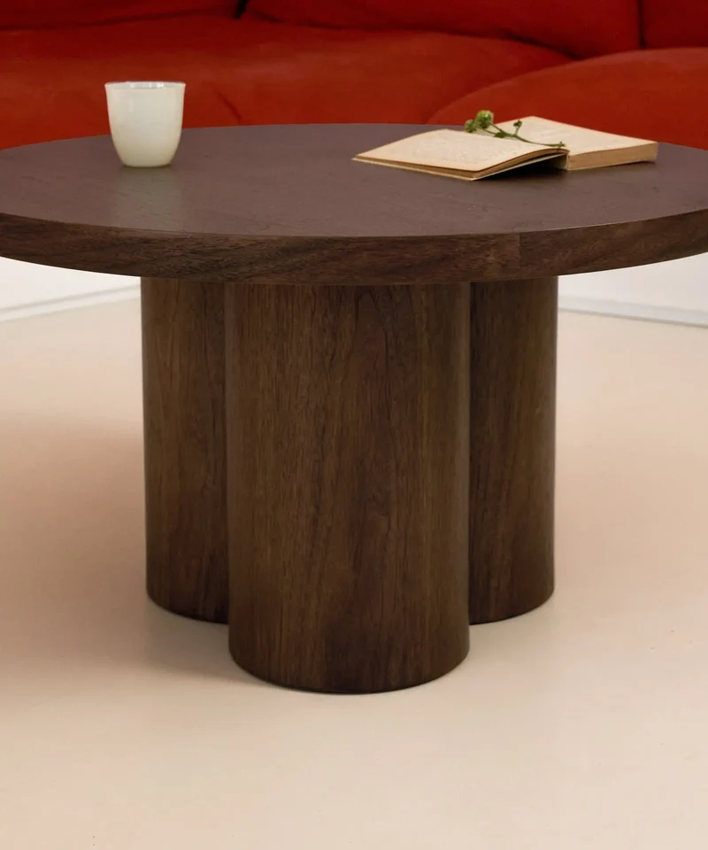 Mesa de Centro Redonda en Madera Odette (80 cm)