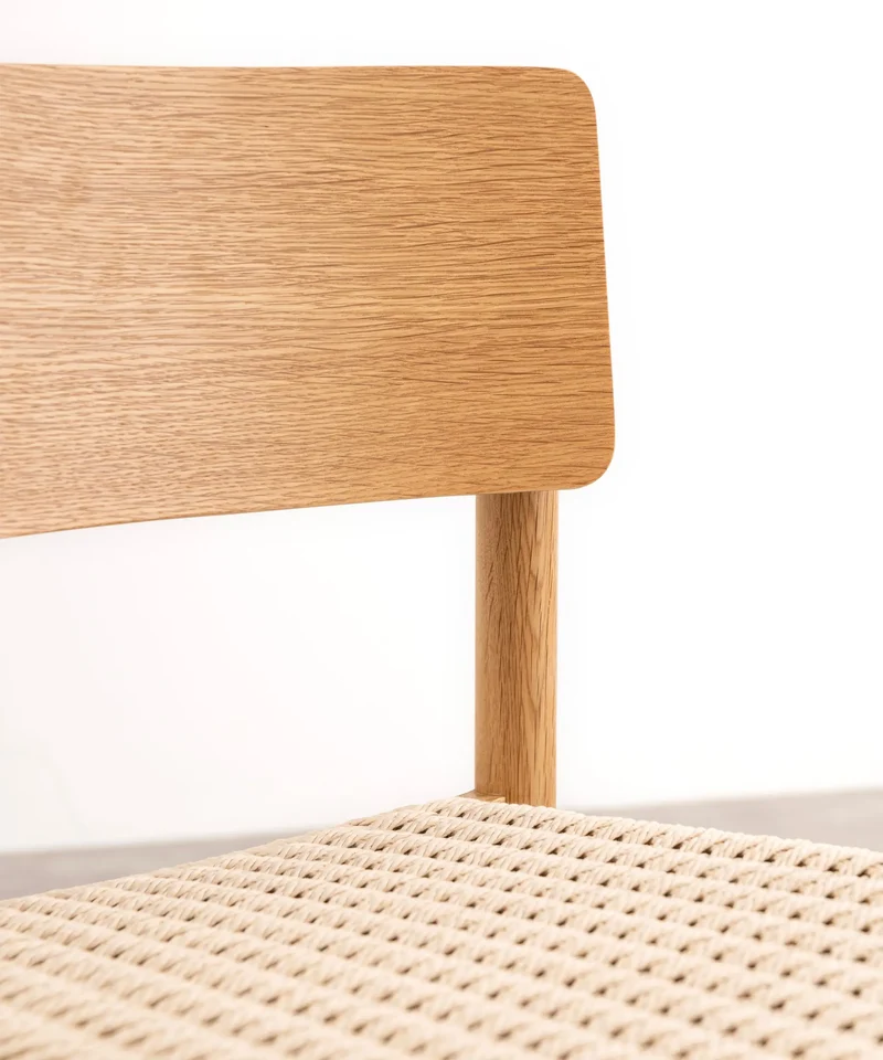 Silla de Comedor en Madera y Cuerda Trenzada Ares