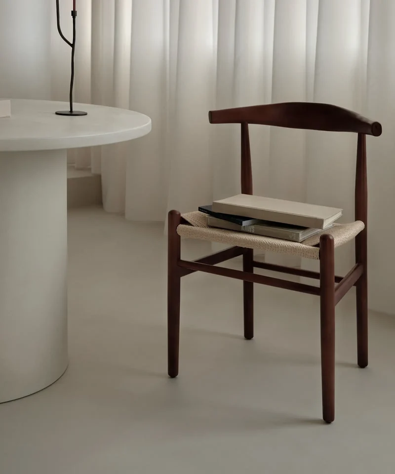 Silla de Comedor en Madera y Cuerda Trenzada Hela