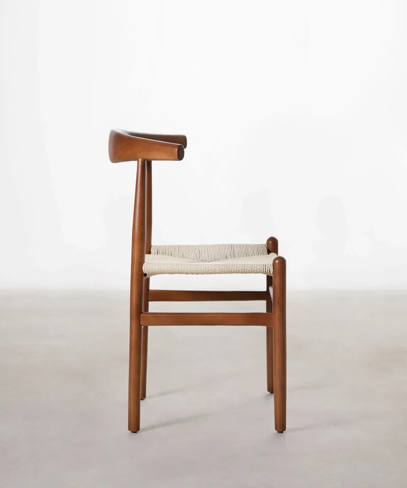 Silla de Comedor en Madera y Cuerda Trenzada Hela