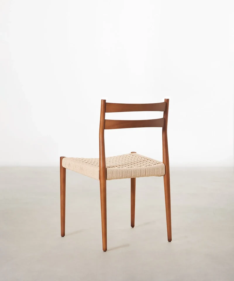 Silla de Comedor de Madera y Cuerda Trenzada Nona