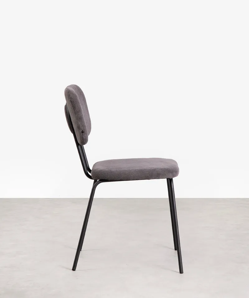 Silla de Comedor en Tela y Metal Jimena