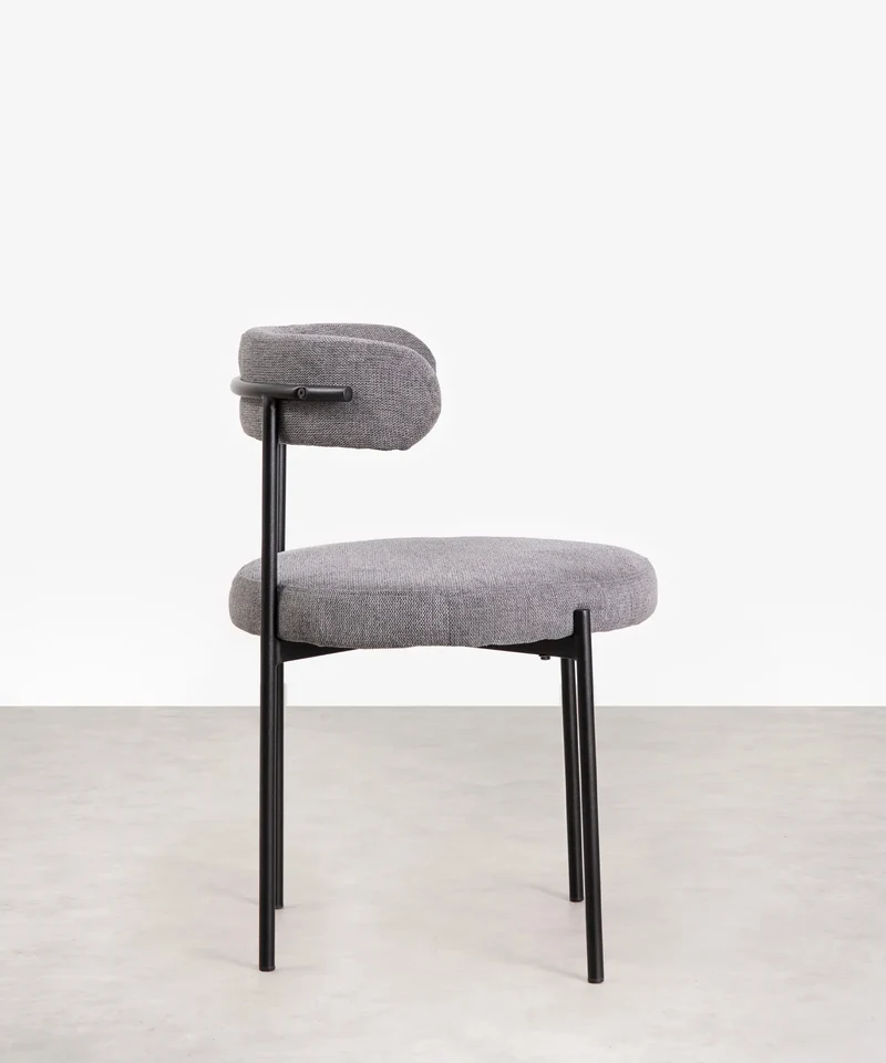 Silla de Comedor en Tela y Metal Alexia