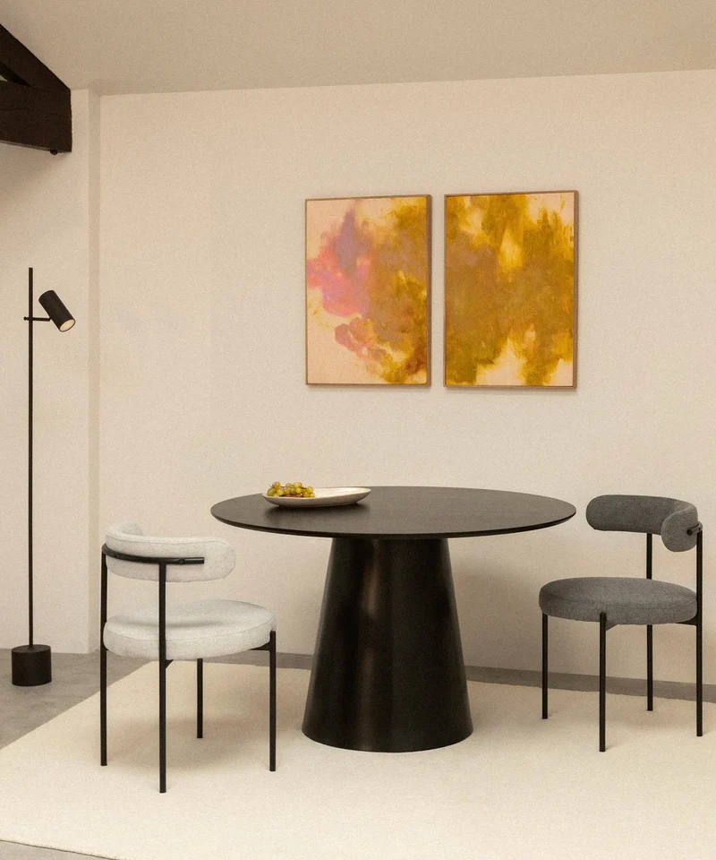 Silla de Comedor en Tela y Metal Alexia