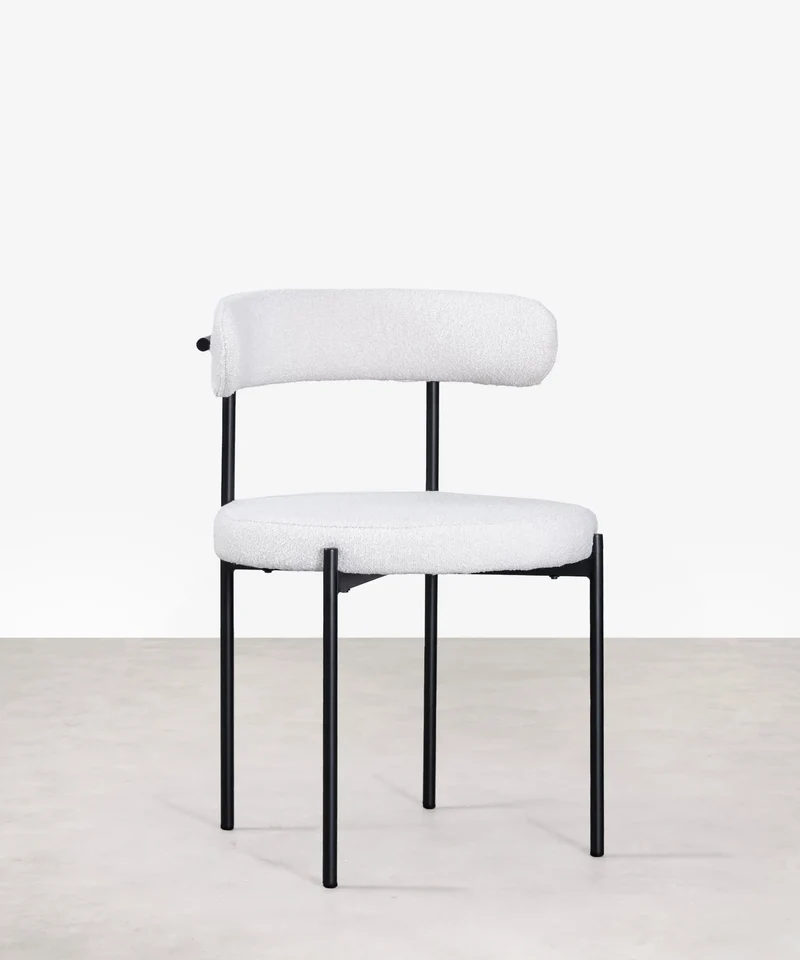 Silla de Comedor en Tela y Metal Alexia