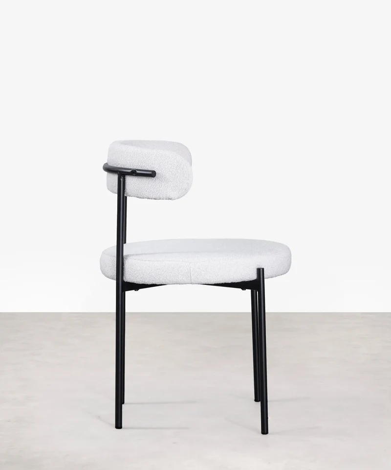 Silla de Comedor en Tela y Metal Alexia