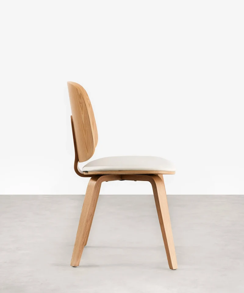 Silla de Comedor en Madera y Tapizada Anouk