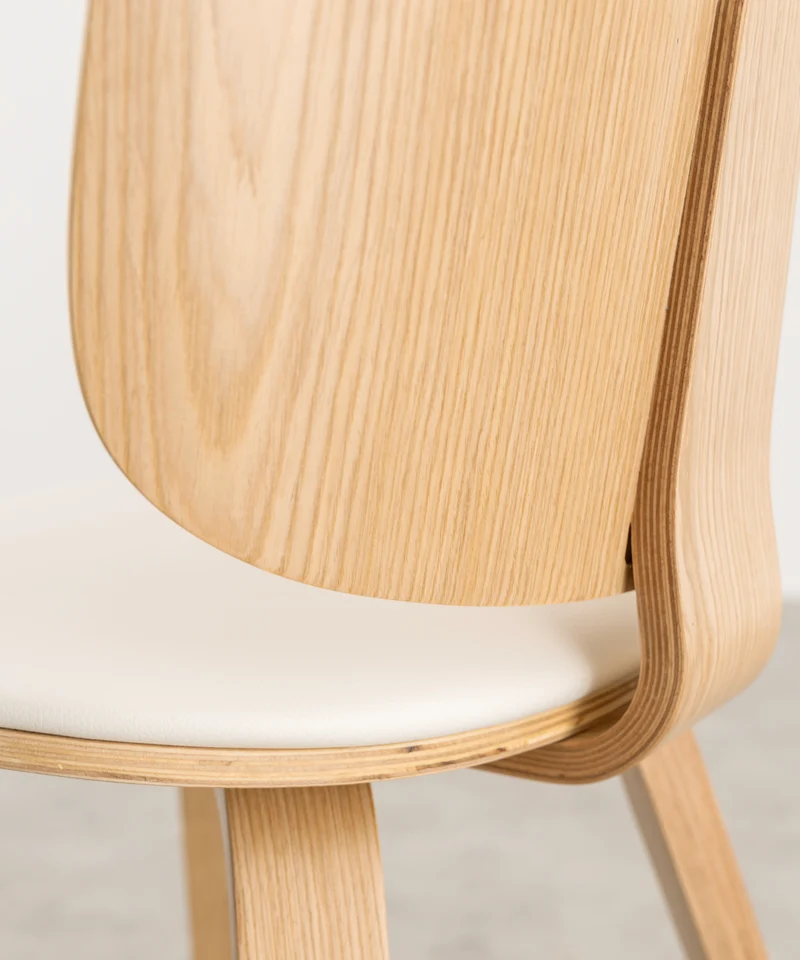 Silla de Comedor en Madera y Tapizada Anouk