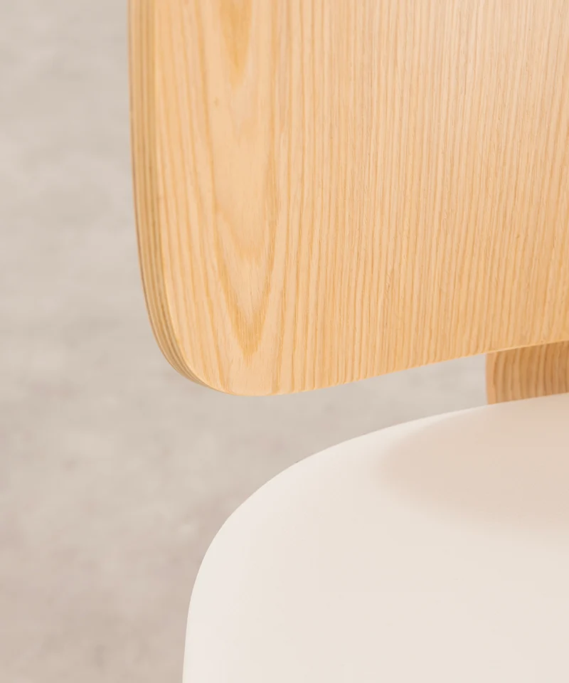 Silla de Comedor en Madera y Tapizada Anouk